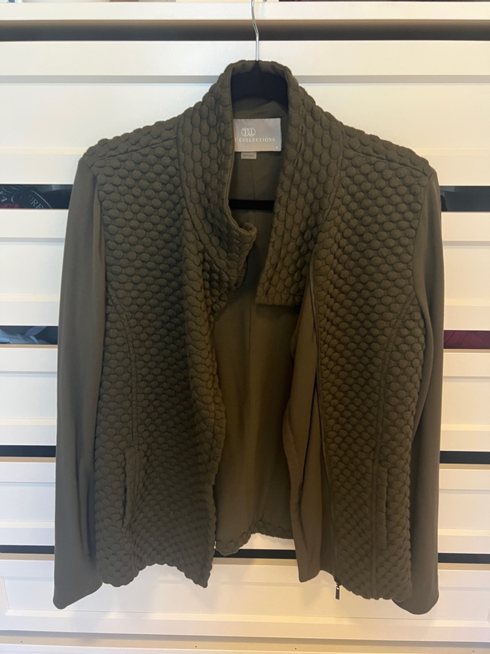 Tarte Collections Olive Quilted Open Jacket